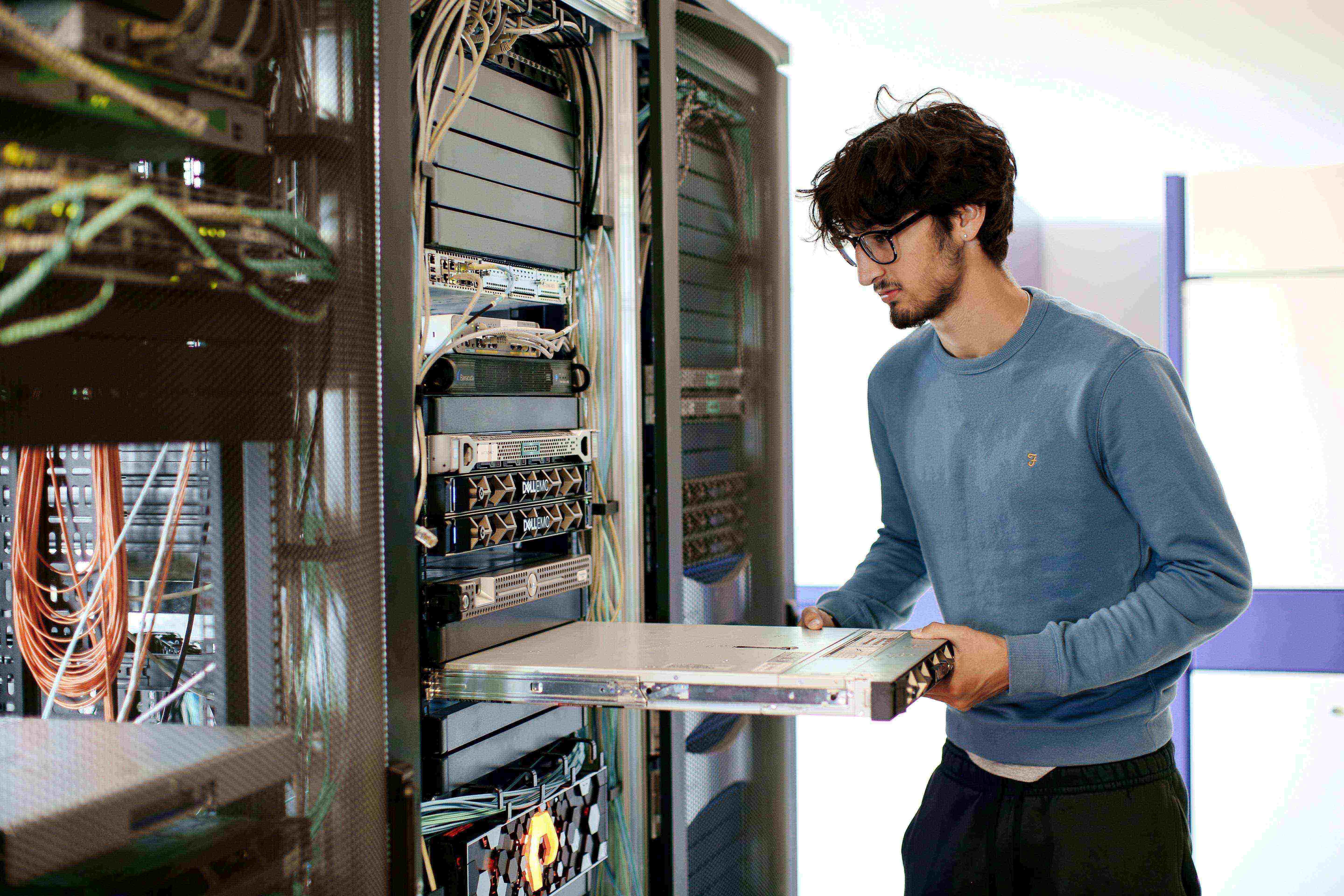 Student in computing set up