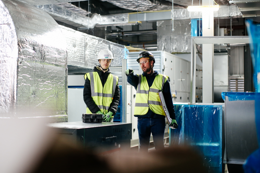 student and employer on placement