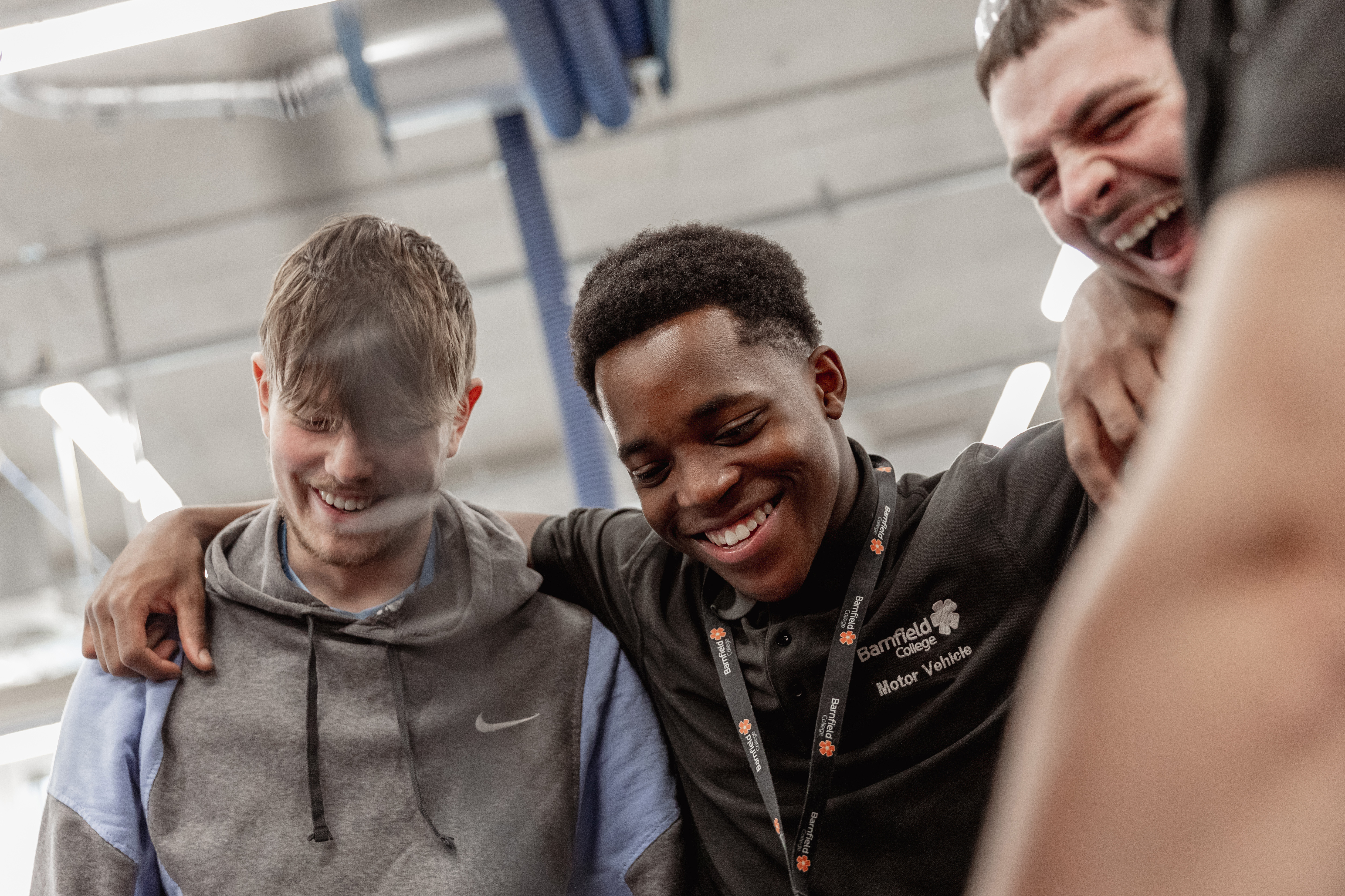 Group of student laughing