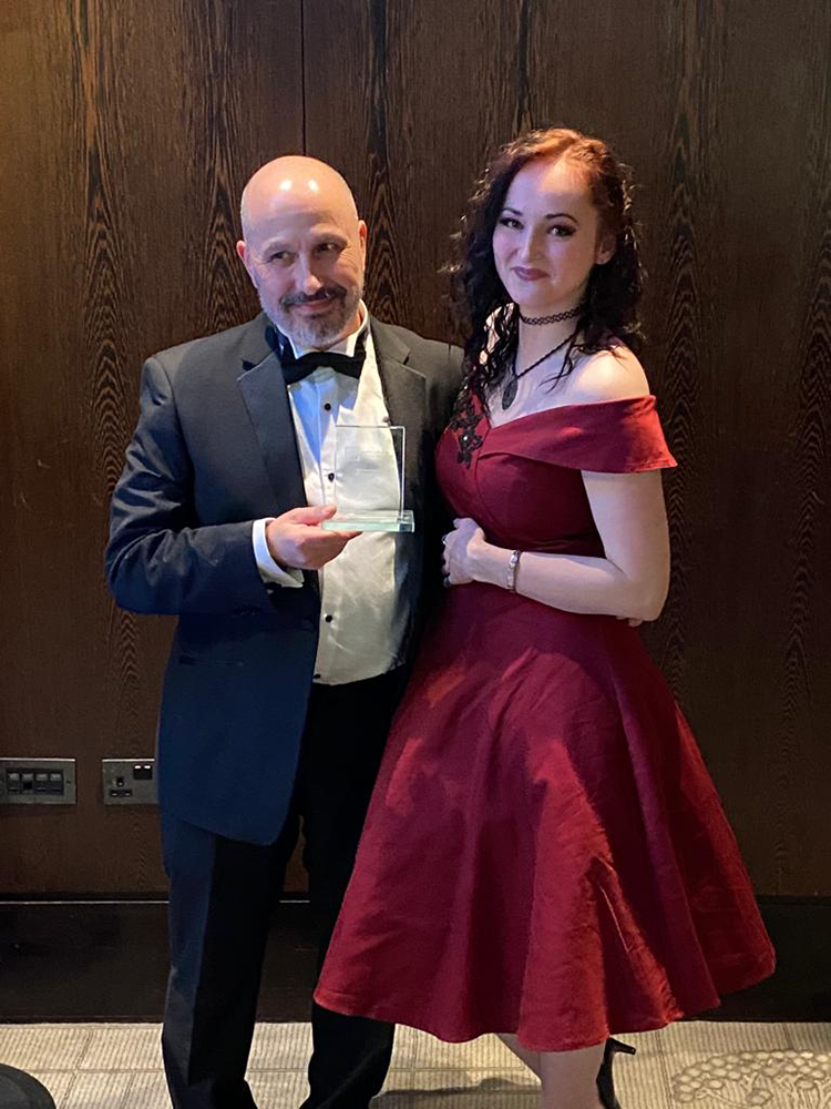 student with award