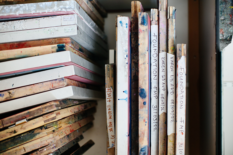 Pile of art textbooks