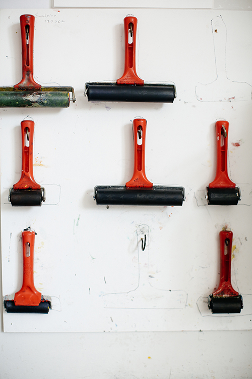 Paint rollers for screen printing