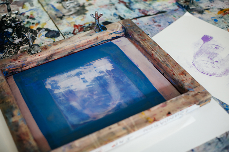 Student's screen printed work