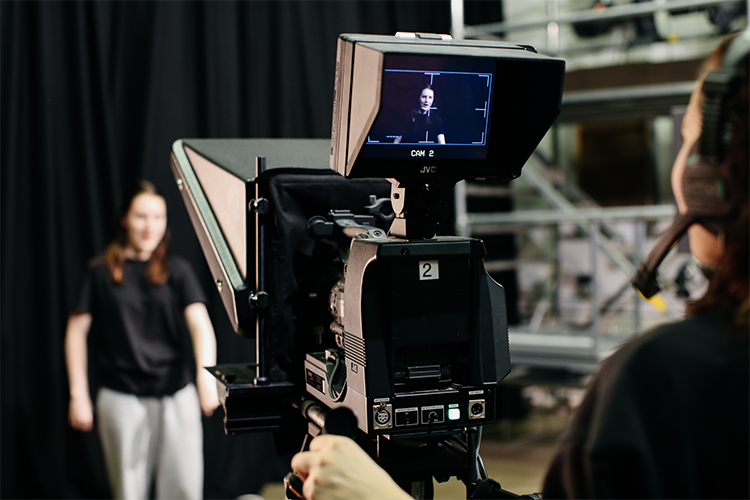 Student filming another student