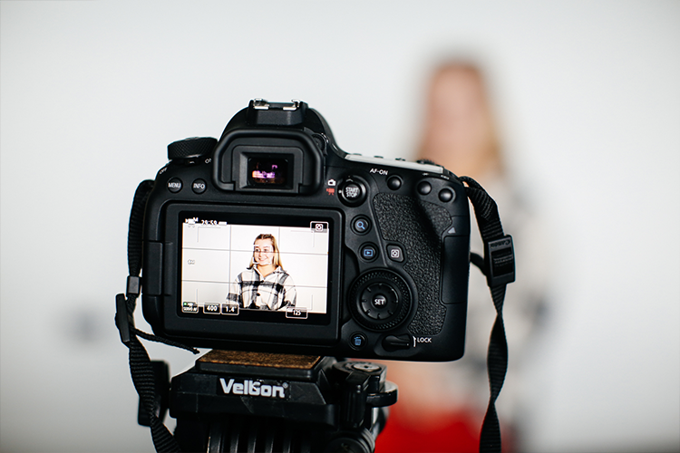 Student being filmed