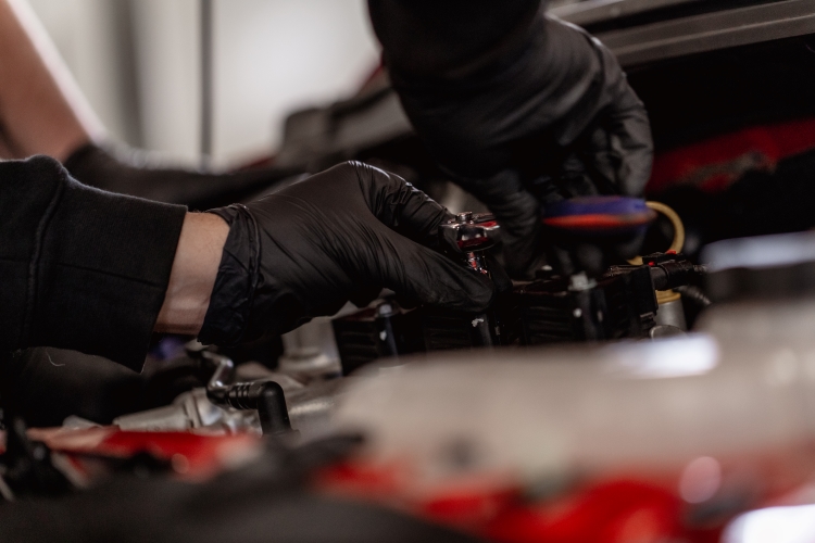 Working with car equipment