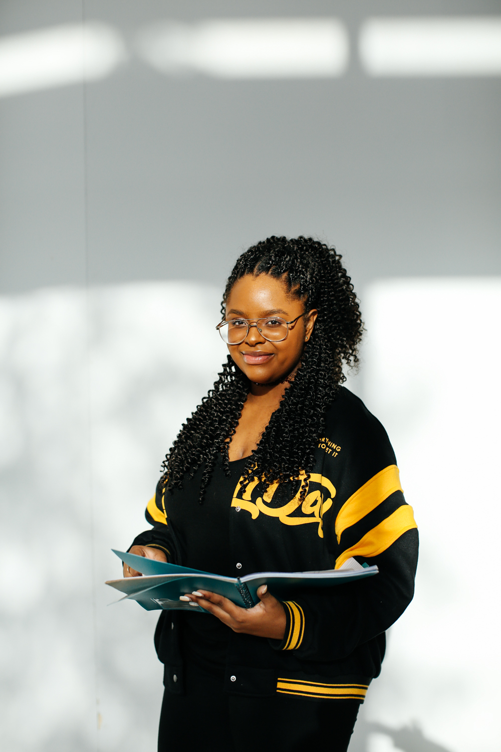 Lady looking at camera