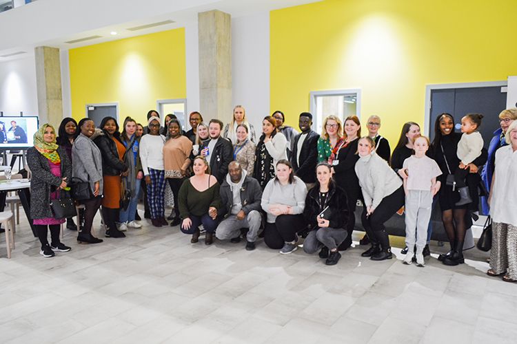 Access and Pre-Access Alumni celebrating at Barnfield College