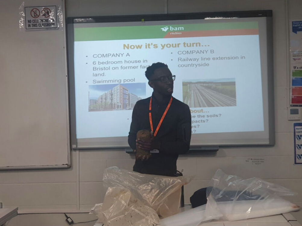 John Buluma from BAM Ritchies presenting to the class