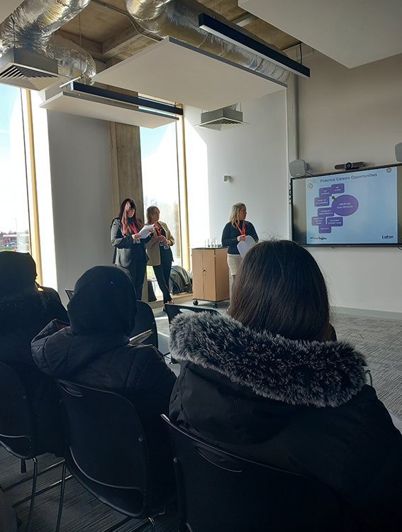 Guest speakers from Flying Start Luton presenting