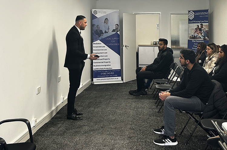 employer presenting to students