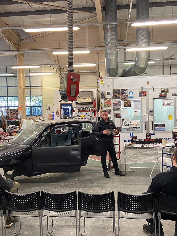 James from JTAPE speaking to the class
