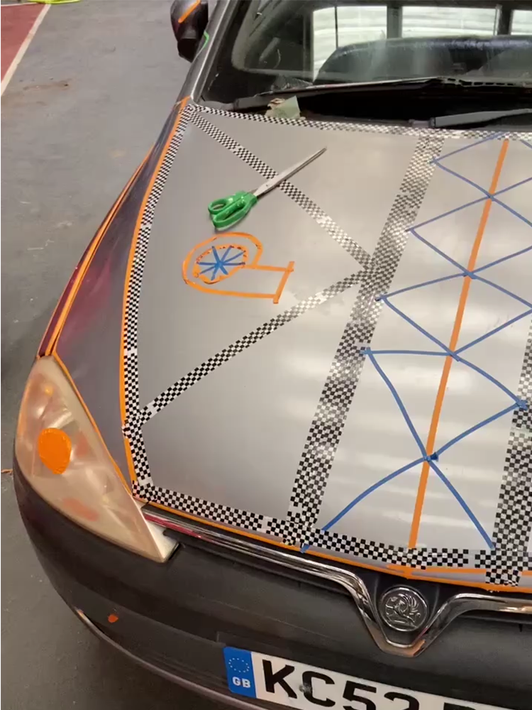 Car modified with JTAPE products