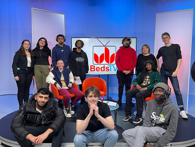 Students at BedsTV Takeover