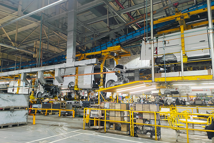 Inside the factory