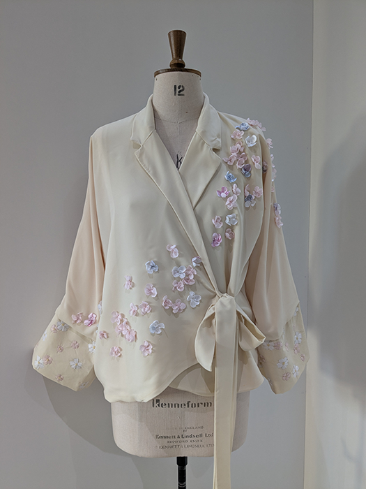 Fashion garment with flowers