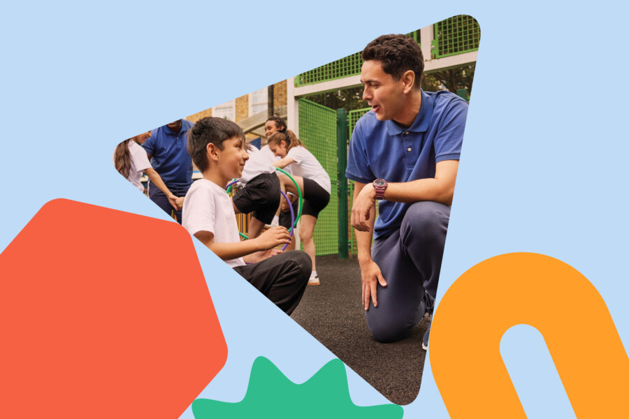 child and teacher