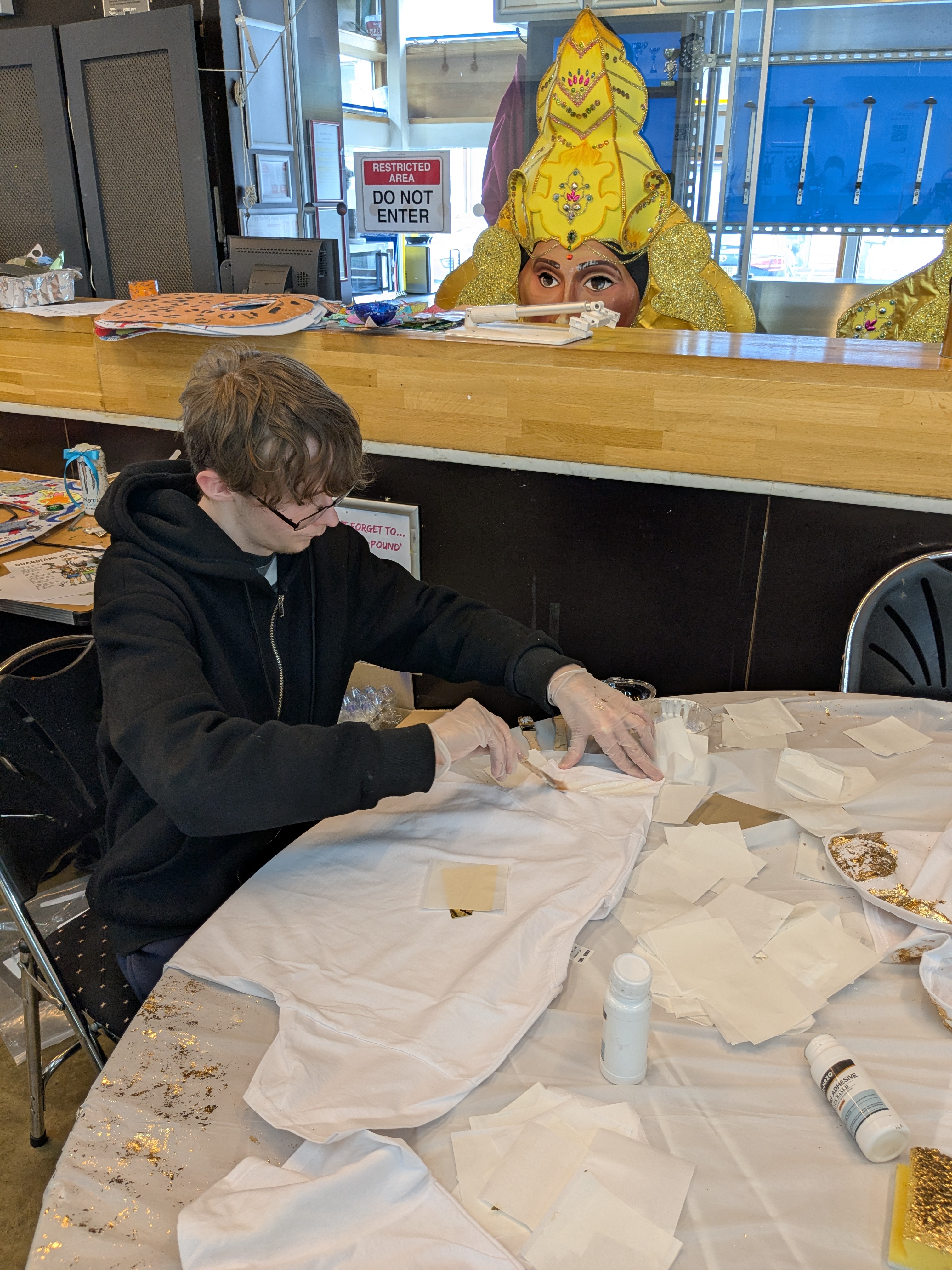 Student working